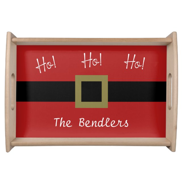 Ho Ho Ho Personalized Serving Tray (Front)