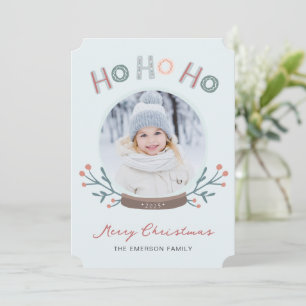 Ho Ho Ho Photo Christmas Card