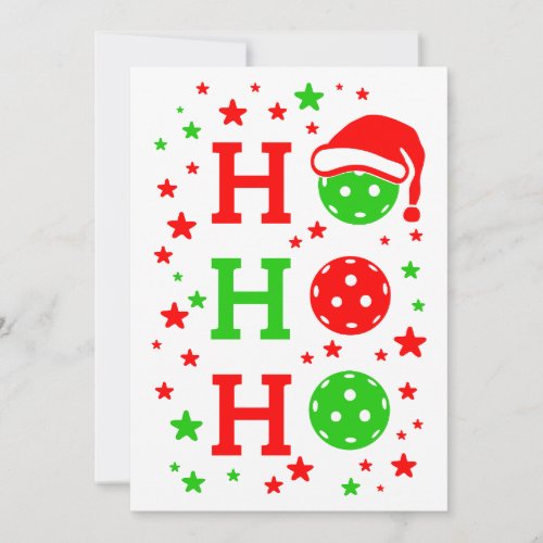 Ho Ho Ho Pickleball Christmas Holiday Card