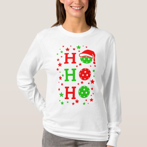 Ho Ho Ho Pickleball Christmas T_Shirt