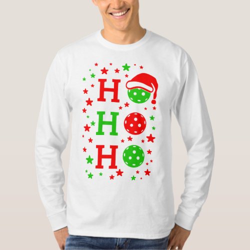Ho Ho Ho Pickleball Christmas T_Shirt