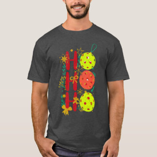 Ho Ho Ho Pickleball Retro Christmas T-Shirt