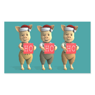 Ho Ho Ho Piglets Rectangular Sticker