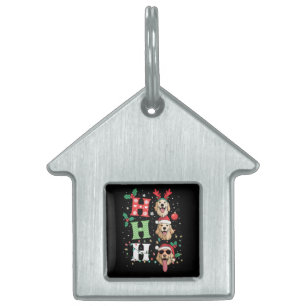 Ho Ho Ho Retrievers Golden Xmas Pet ID Tag