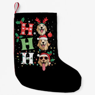 Ho Ho Ho Retrievers Golden Xmas Small Christmas Stocking