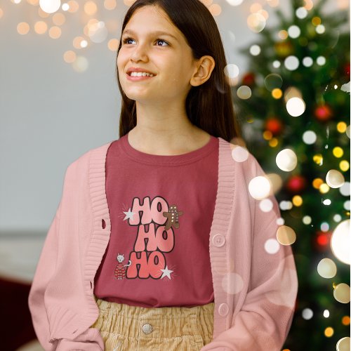 HO HO HO Retro Christmas  T_Shirt