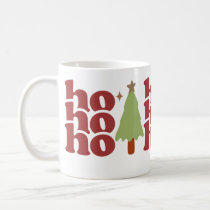 Ho Ho Ho Retro Groovy Christmas Holidays Coffee Mug