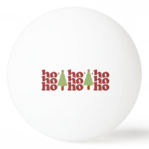 Ho Ho Ho Retro Groovy Christmas Holidays Ping Pong Ball