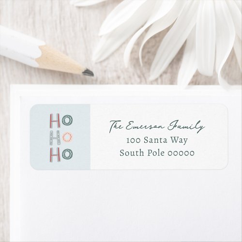 Ho Ho Ho Return Address Label