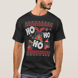 Ho Ho Ho Rottweiler  Dog Christmas T-Shirt
