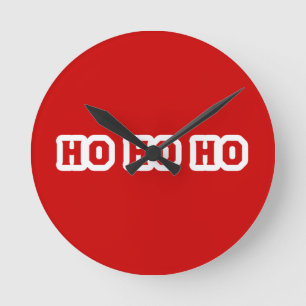 HO HO HO ROUND CLOCK
