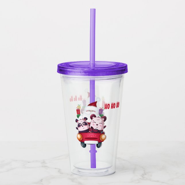 Ho Ho Ho Santa Acrylic Tumbler (Front)