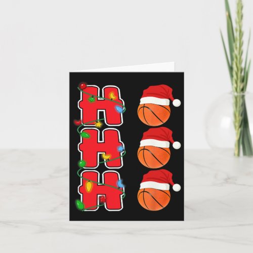 Ho_ho_ho Santa Basketball Christmas Gift  Card