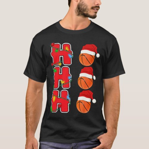 Ho_ho_ho Santa Basketball Christmas Gift  T_Shirt