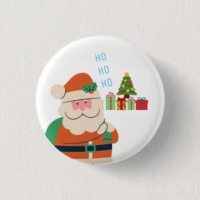 ho ho ho santa button (Front)