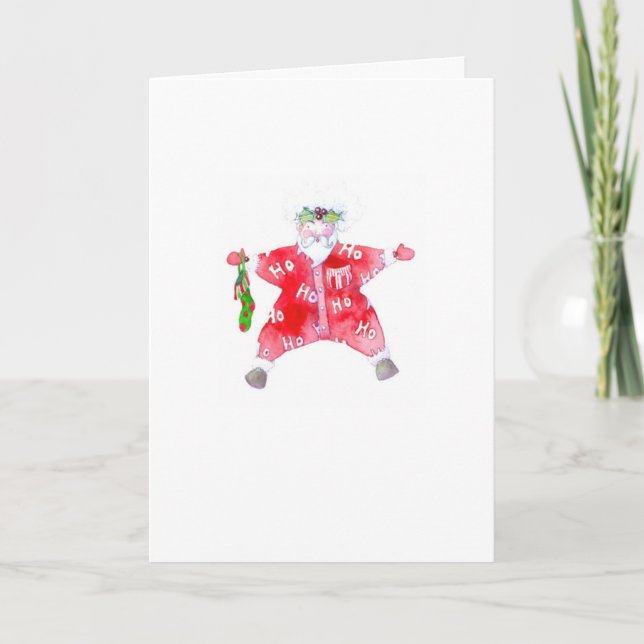 Ho Ho Ho Santa card (Front)