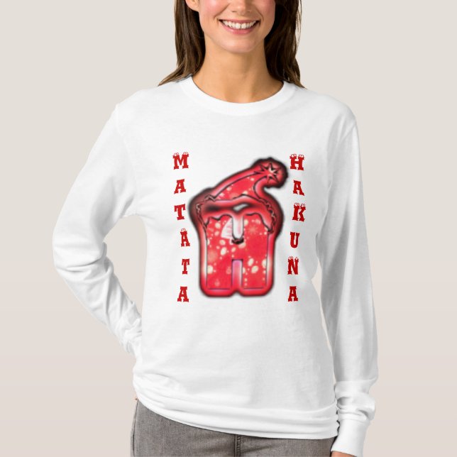 HO HO HO Santa Christmas HakunaMatata Gift Tshirts (Front)