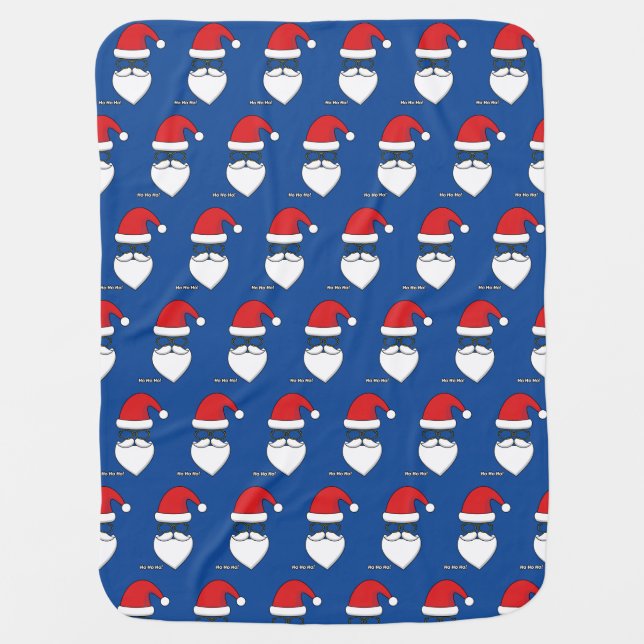 Ho Ho Ho Santa Claus Baby Blanket (Front)