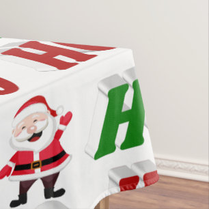 Ho Ho Ho Santa Claus Christmas typography Tablecloth