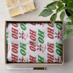 Ho Ho Ho Santa Claus Christmas typography Tissue Paper