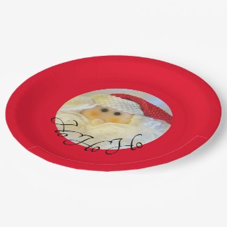 Ho Ho Ho Santa Claus Face Cute Red Christmas