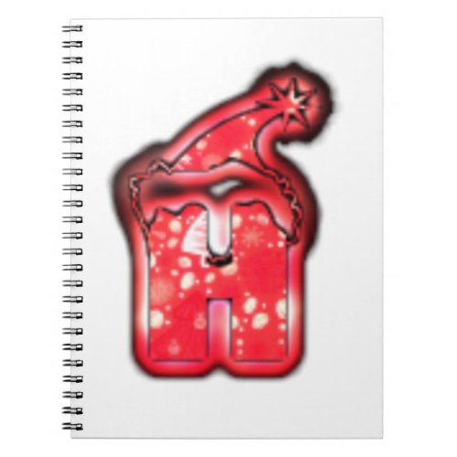 Ho Ho Ho Santa Claus Hat Merry Christmas Star Notebook