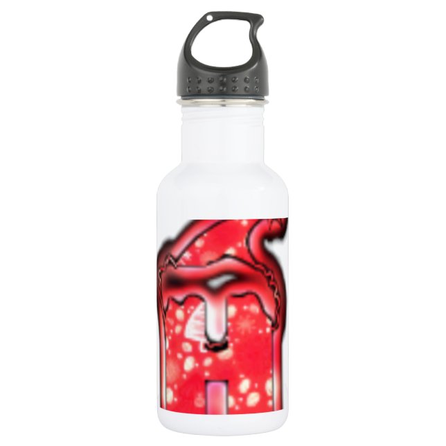 Ho Ho Ho! Santa Claus Hat Merry Christmas Star.png Water Bottle (Front)