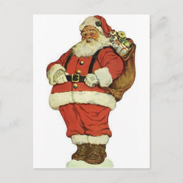 Ho Ho Ho Santa Claus Holiday Postcard (Front)