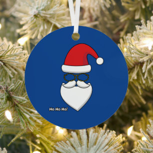 Ho Ho Ho Santa Claus Metal Ornament
