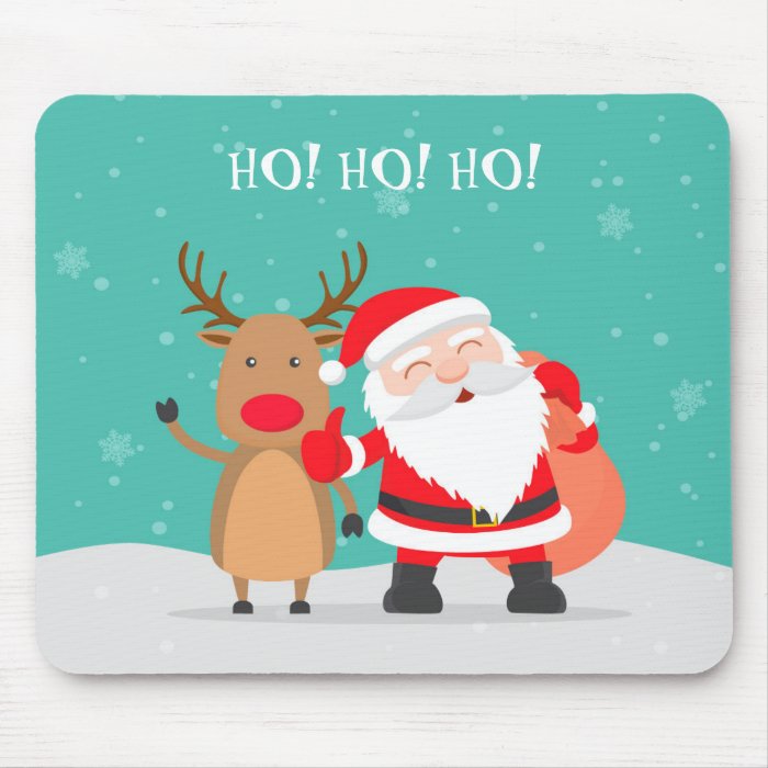 ho ho ho santa claus with rudolph mousepad zazzle ho ho ho santa claus with rudolph mousepad zazzle