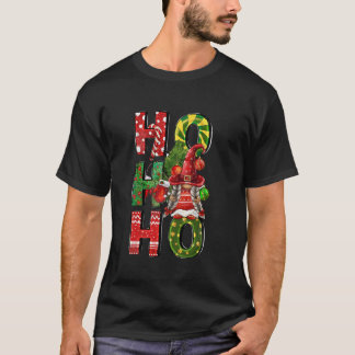 Ho Ho Ho Santa Gnomes Buffalo Plaid Christmas Men T-Shirt