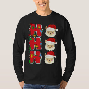 Ho Ho Ho Santa Llama Christmas T-Shirt