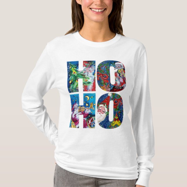 HO HO HO SANTA MUSICAL CHRISTMAS NIGHT T-Shirt (Front)