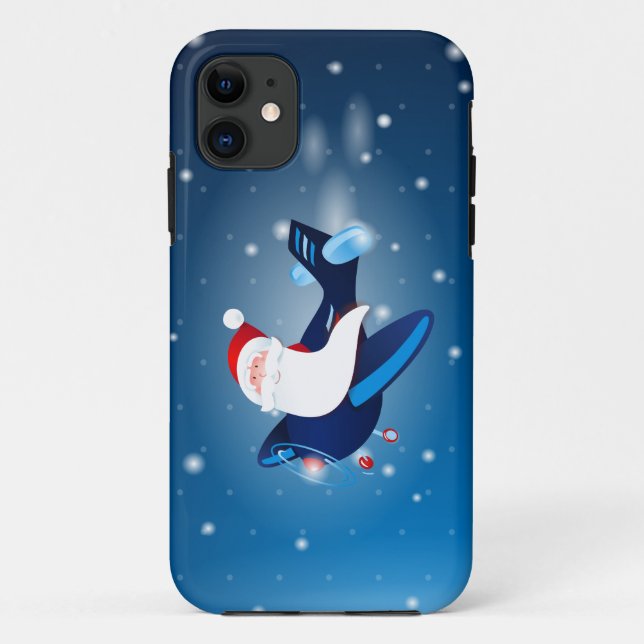 Ho ho ho! Santa on the airplane, iPhone5 case (Back)