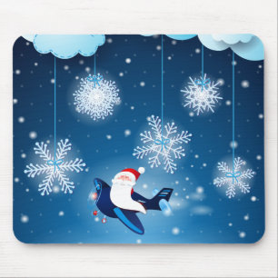 Ho ho ho! Santa on the airplane, mousepad