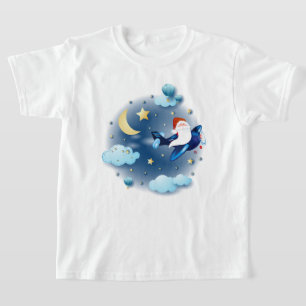 Ho ho ho! Santa on the airplane T-Shirt
