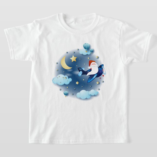 Ho ho ho! Santa on the airplane  T-Shirt (Laydown)