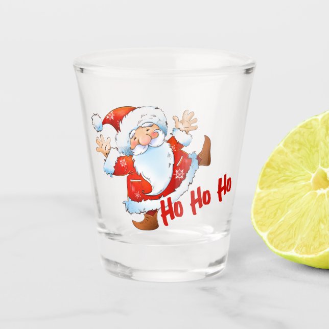 Ho Ho Ho Santa Shot Glass (Front)