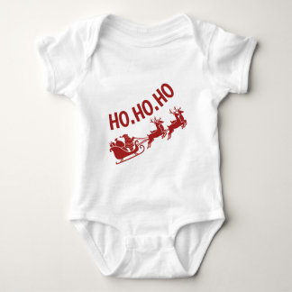 Ho Ho Ho Santa Sleigh Ride Christmas Baby Bodysuit