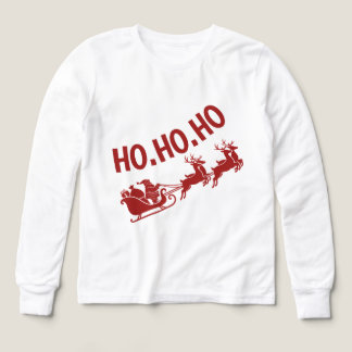 Ho Ho Ho Santa Sleigh Ride Christmas Tri-Blend Shirts