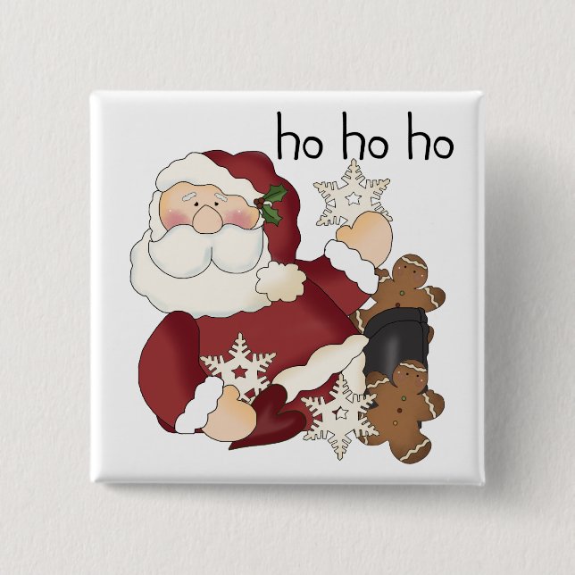 Ho Ho Ho Santa T-shirts and gifts Pinback Button (Front)