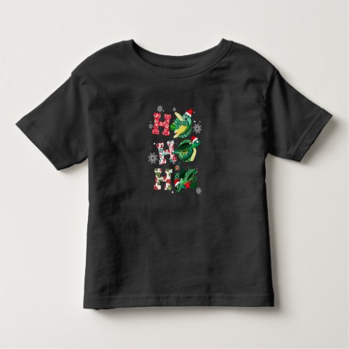 Ho Ho Ho Santa Turtles Christmas Ornaments Decor Toddler T_shirt