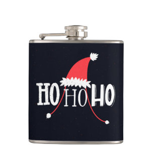 Ho Ho Ho Santas Hat Flask