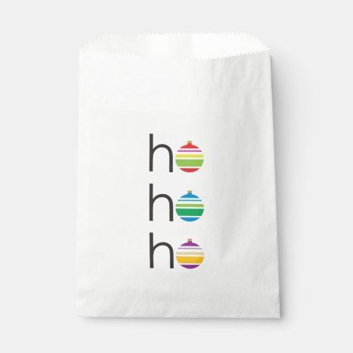 ho ho ho Santas Laugh Minimalist Favor Bag