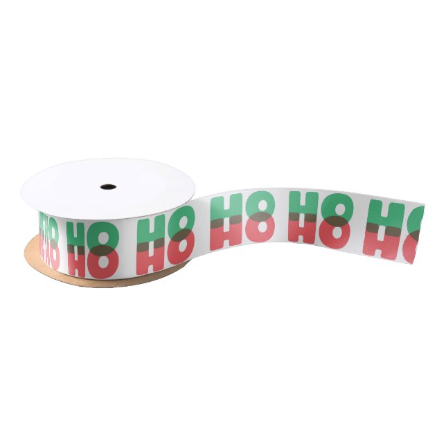 Ho Ho Ho Satin Ribbon (Spool)