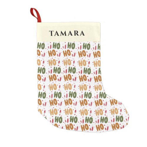 Ho Ho Ho Small Christmas Stocking