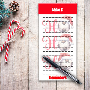 Ho Ho Ho Soccer Custom Name Purpose Magnetic Notepad