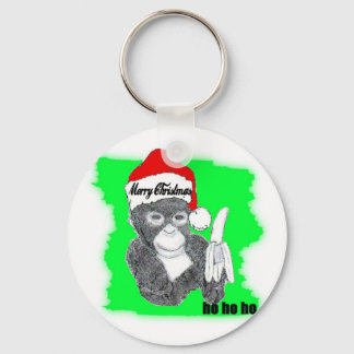 ho ho ho SOME MONEKY BUSINESS AT XMAS TIME Keychain