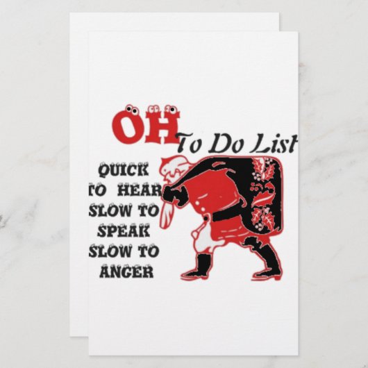 Ho Ho Ho! Special Santa To Do List Art Print (Front/Back)