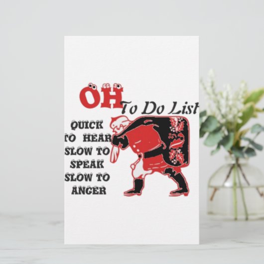 Ho Ho Ho! Special Santa To Do List Art Print (Standing Front)